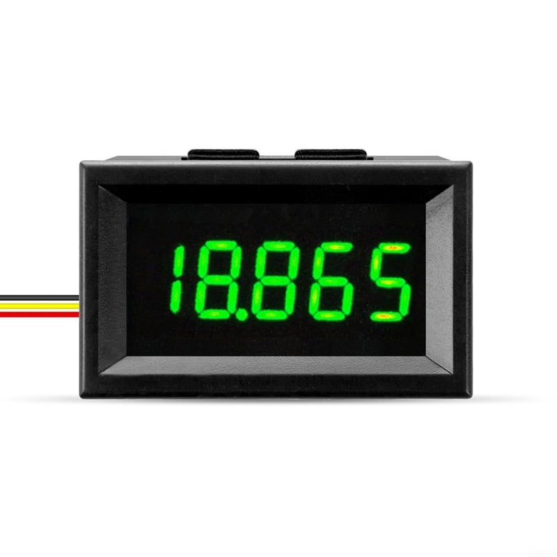 فولتميتر رقمي أحمر DC 0-33V شاشة LED بخمسة أرقام لقياس الجهد إلكترونيات السيارات والهواة - Image 3